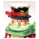 JC Penny Home Coll Ceramic Snowman COOKIE JAR