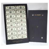 16) 1976 $2 Dollar Bills Uncut Sheet