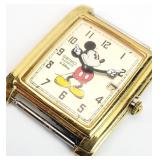 Disney Mickey Mouse SEIKO Quartz Gold Tone Watch
