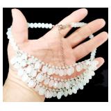 Natasha Milky White Bead Bid Statement Necklace