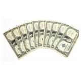 10) 1935E $1 Dollar Silver Certificates