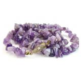 30' Amethyst Chip Beaded Gemstone Necklace