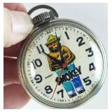 Mid Century Smokey Bear Working Pocket Watch