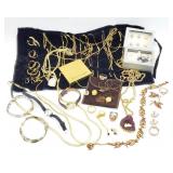 40+pc Gold Tone Costume Jewelry