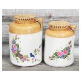 2 Jag Dish Pottery Morbi Stoneware Canisters
