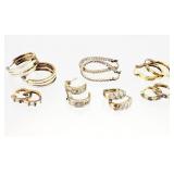 7 Sets Sterling Silver Gold Tone Earrings