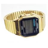 Vtg TIMEX Indiglo Gold Tone Digital Wrist Watch