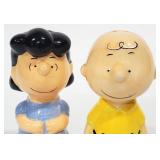 Vtg UFS Charlie Brown & Lucy Salt Pepper Shakers