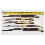 5) Folding Blade Pocket Knives, Knife