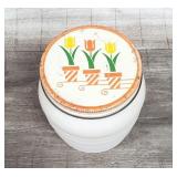 MCM Fire King Milk Glass Tulip Grease Jar