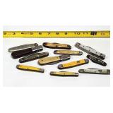 12) Folding Blade Pocket Knives, Knife as-is