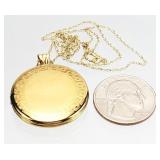 14k GOLD Filled Locket - 1/20 GF Chain 8.07g