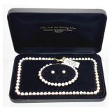 4pc 18k Gold / Sterling Freshwater Cultured Pearl