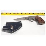 Gun Shaped Lock Blade Pocket Knife