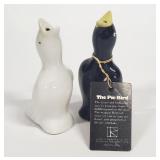 Blk KNOBLER & White Unmarked Porcelain Pie Birds