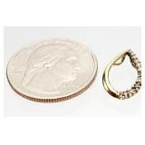 10K GOLD Diamond Chip Tear Drop Pendant 0.79g