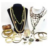 23pc Costume Jewelry Necklace, Bracelet +