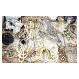 30+pc Costume Jewelry, Pearl, Watch + more