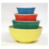Vtg PYREX Primary Colors Mixing, Nesting Bowls