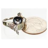 14K GOLD Missing Pearl Ring 3.78g as-is