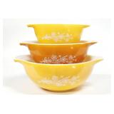 Vtg PYREX Butterfly Cinderella Nesting Bowls