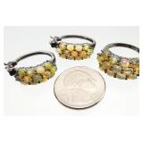 3pc .925 Sterling Silver Ethiopian Opal Set 10.53g