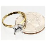 10K GOLD Sz 7 CZ Diamond Stone RING 1.86g