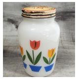 MCM Fire King Milk Glass Tulip Pepper Shaker