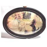 Antique Oval Convex Glass Framed Print