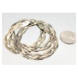 Sterling Silver Multi Braided Strands Necklace 21g