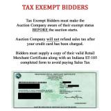 TAX EXEMPT INFORMATION - READ