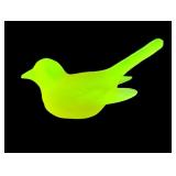 Vtg Unmarked Westmoreland Vaseline Glass Bird Fig