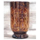 Lrg. MCM Tortoise Shell Amber Glass Vase