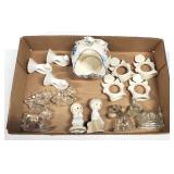 Precious Moments Figurines, Napkin Rings, Glass +