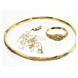 10k Scrap GOLD Ring, Bracelet, Necklace 8.34g