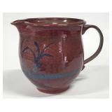 Vtg Signed Pottery Pitcher Unknown Maker