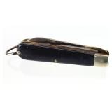 Vtg. Camillus Black Handle 2 Blade Pocket Knife