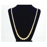 14K GOLD 29' Pearl Beaded Necklace