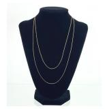 2) 10K GOLD Fine Necklaces 0.86g