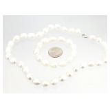 Freshwater Ringed Pearls .925 Necklace, Bracelet