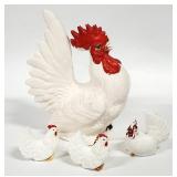 Rooster, Chicken Figurines Salt & Pepper Shakers