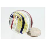 Vintage 1.5" German Latticino Swirl Glass Marble