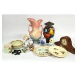 15pc Clock, Baby Plates S&P Shakers Vase Figurine