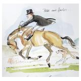 Artist Mark Huskinson Framed Watercolor Painting