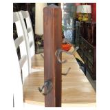 Antique Wood Coat & Hat Rack Hall Tree