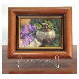 Sandy Cable Barringer Framed Lilacs Painting
