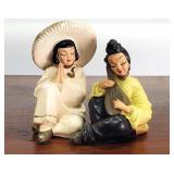 MCM Dexter Japanese Girl Chalkware Figurines