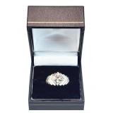 .925 Sterling Silver Simulated Diamond Ladies Ring