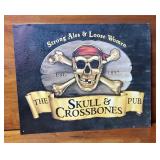 Skull & Crossbones Ale Bar, Pub Tin Metal Sign