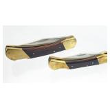 2) Coast Germany Wood Handle Lock Blade Knives